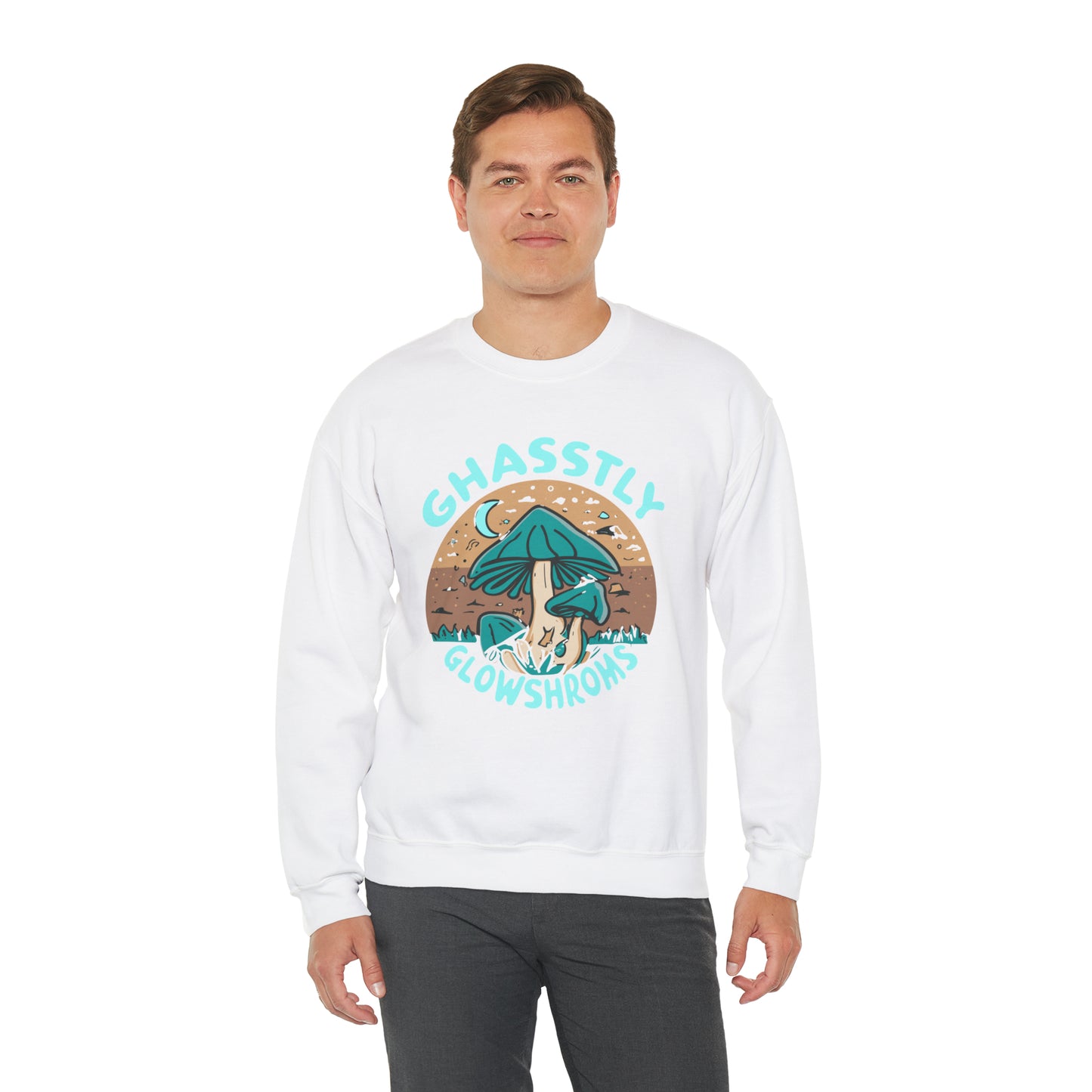 Ghastly Glowshrooms Black Mushroom costume, Mushroom Halloween Costume, Mushroom Sweatshirt, Spooky Season Halloween Sweatshirt, Sweatshirt Adult, Unique Sweatshirt