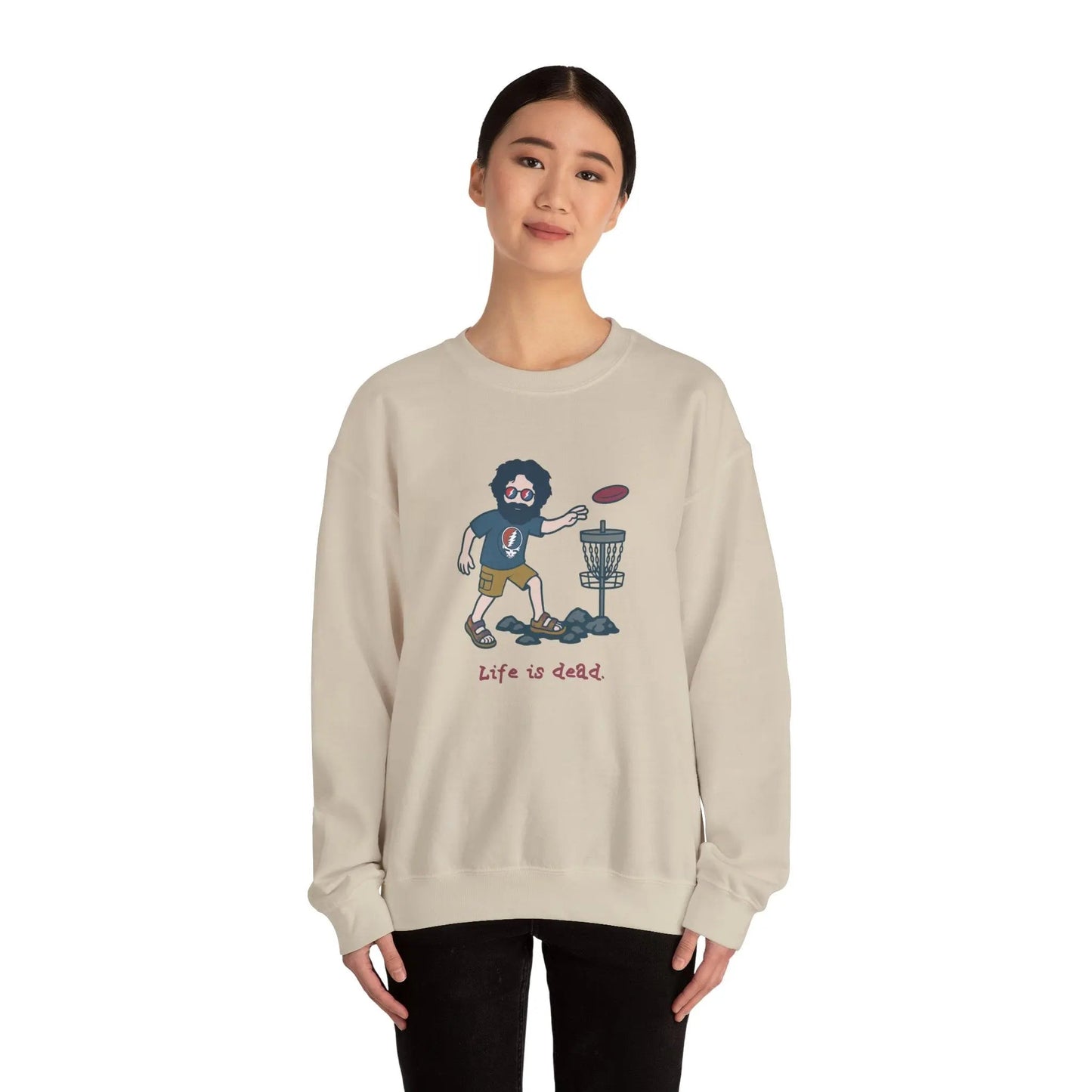 Disc Golfin' Jerry Life is dead Crewneck Sweatshirt