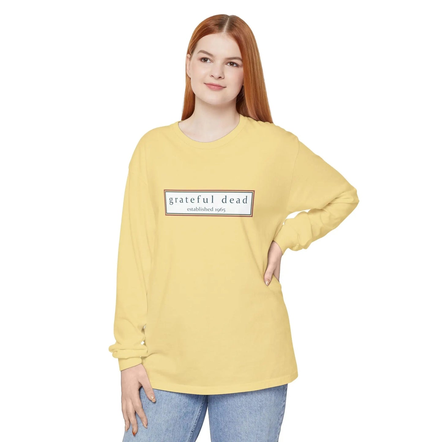 Garment-Dyed Long Sleeve T-Shirt Two-Sided The Do-Dah Man Vineyard Collection