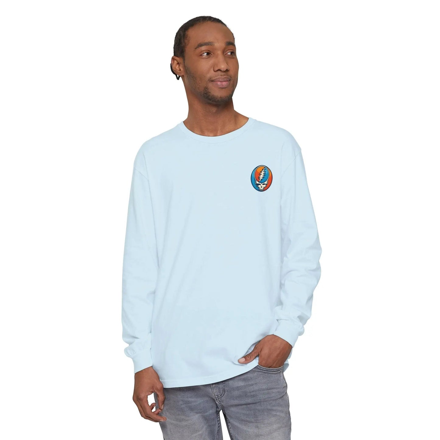 Twisted Stealie Garment-dyed Long Sleeve T-Shirt Vineyard Collection