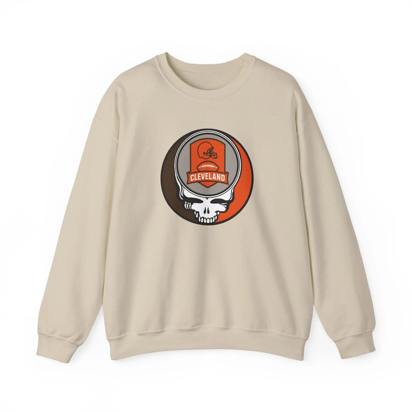 Grateful Dead Stealie Crewneck Heavy Blend Sweatshirt Cleveland Browns NFL