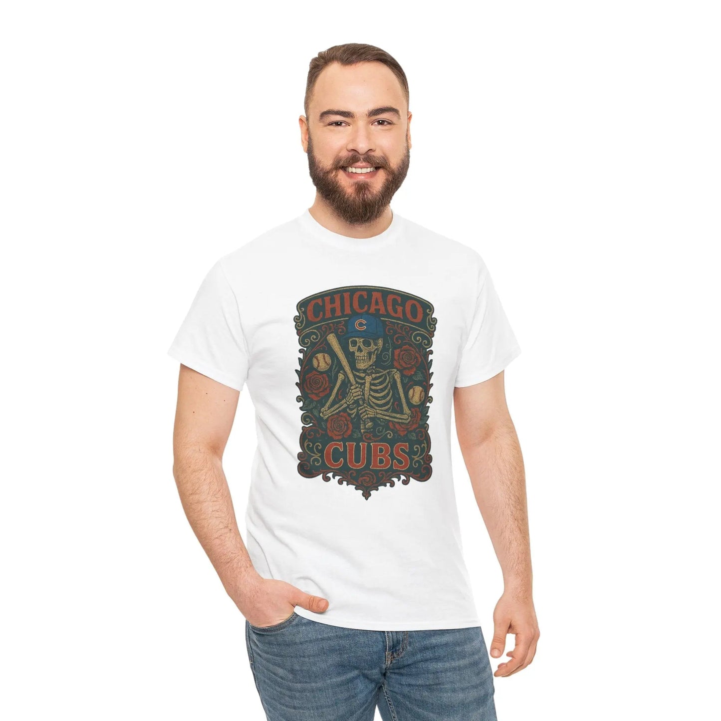 Chicago Baseball Retro Poster Art T-shirt The Ballpark Collection