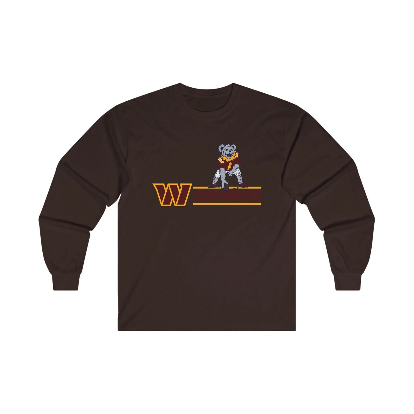 Washington Commanders Dancing Bear Long Sleeve Tee Ultra-Cotton The Gridiron Collection