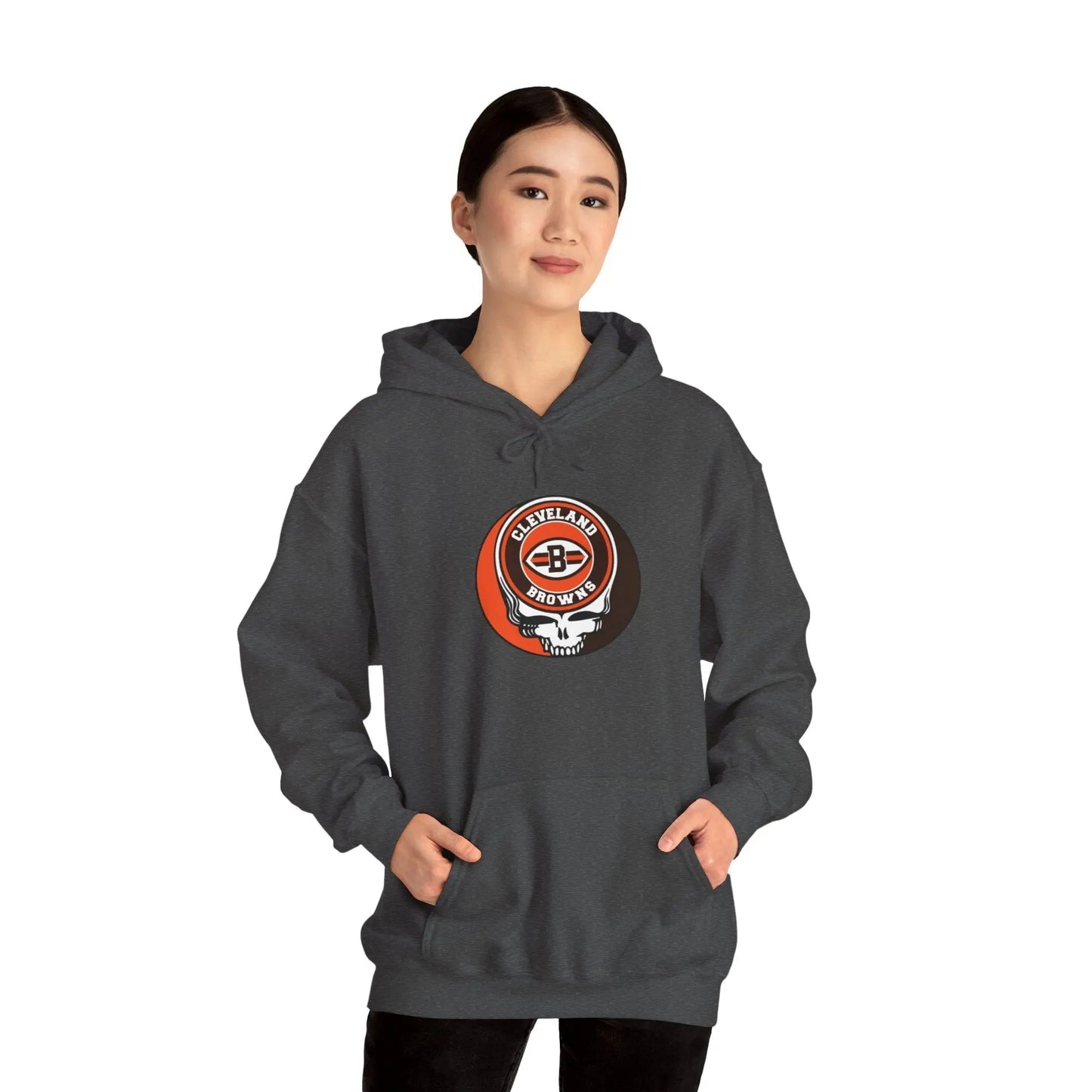 Cleveland Browns Grateful Dead Hooded Sweatshirt Medium-Heavy Fabric The Gridiron Collection