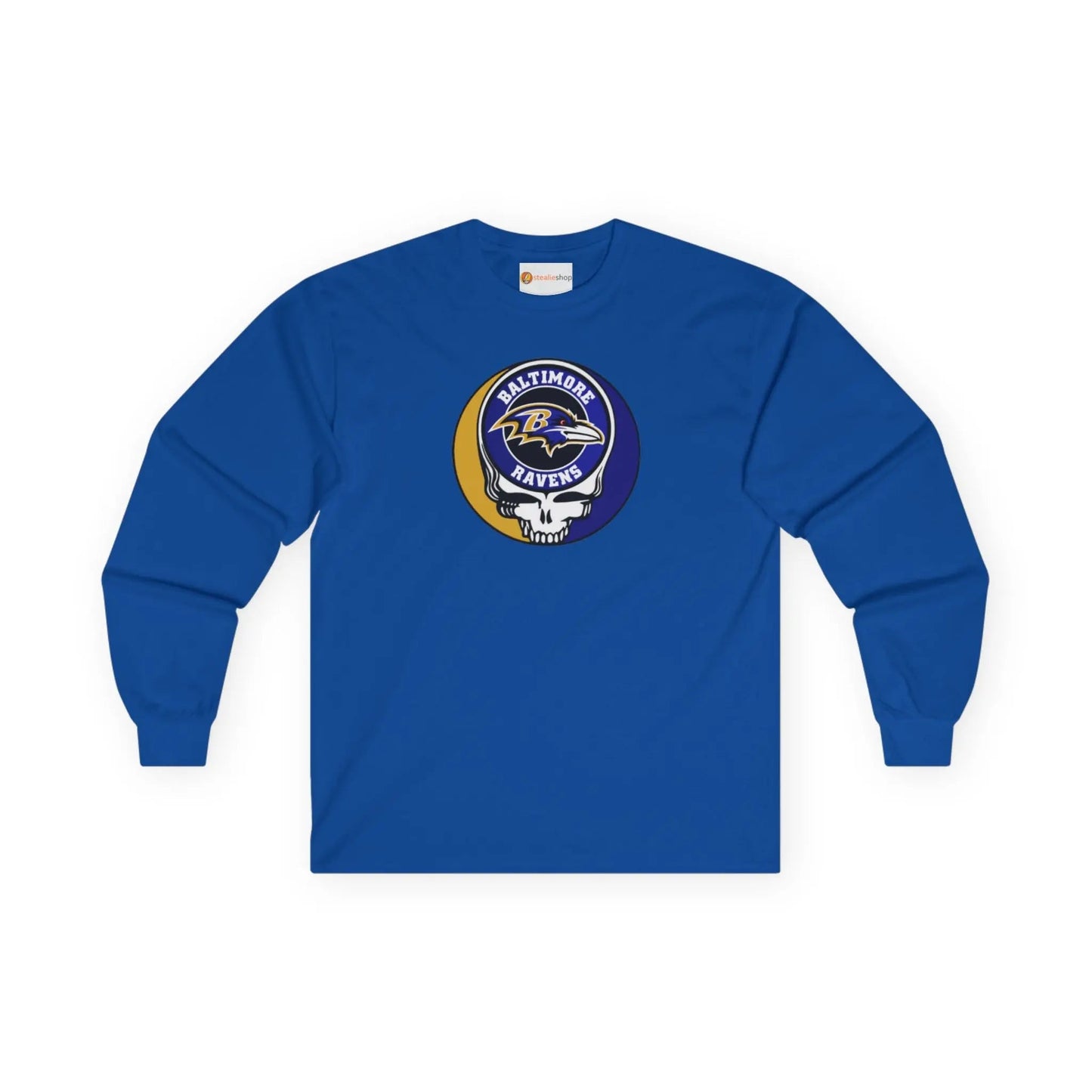 Baltimore Ravens Grateful Dead Long Sleeve Ultra-Cotton Tee The Gridiron Collection