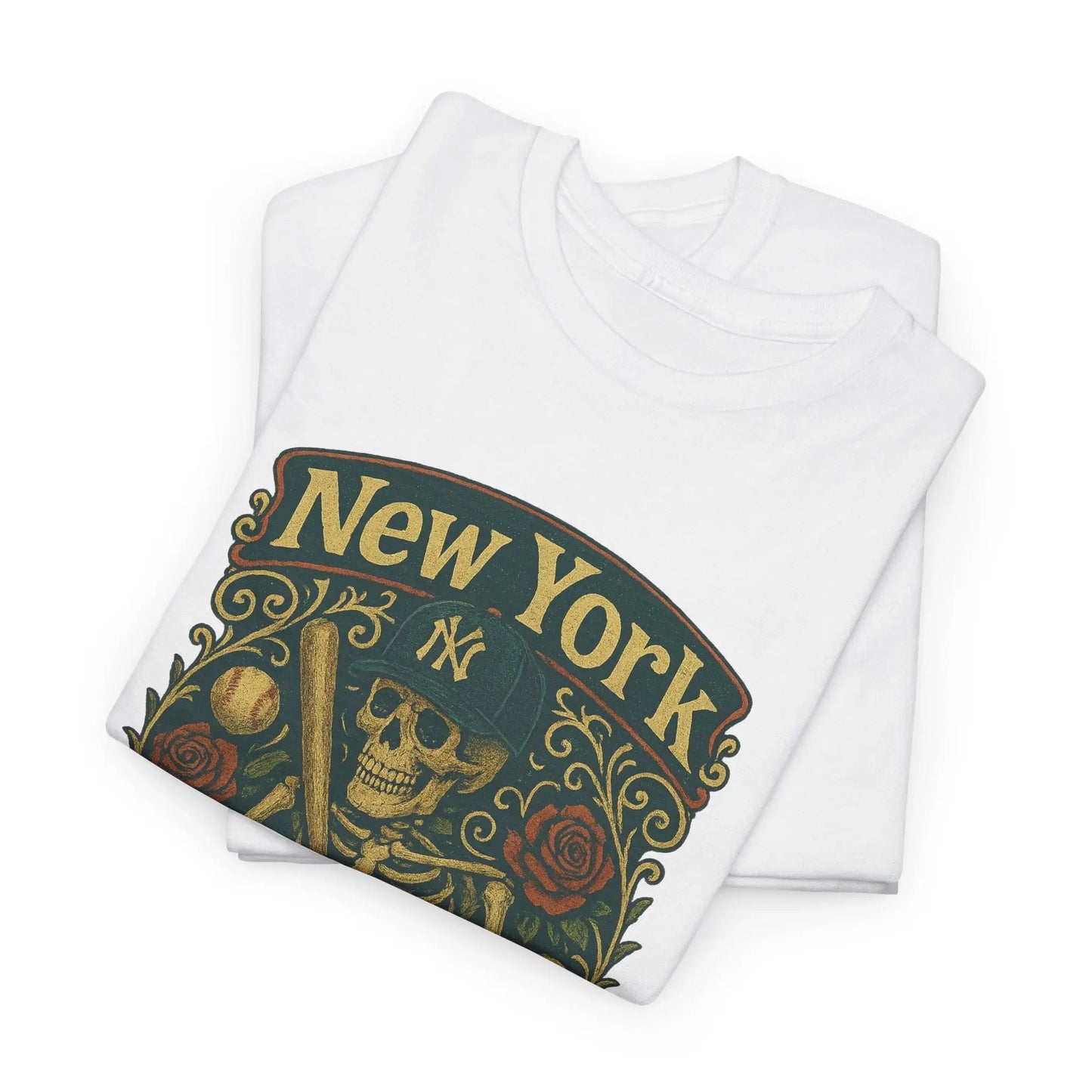 New York Baseball Edition Retro Poster Art T-shirt The Ballpark Collection
