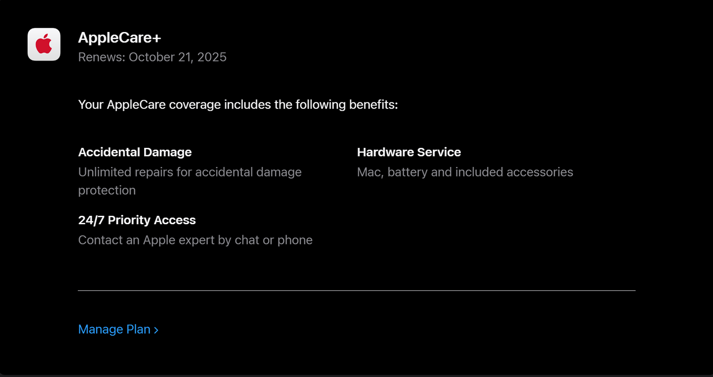 Apple iMac 2021 24-inch M1 8-Core CPU/GPU 8GB RAM 256GB SSD | AppleCare+ 10/21/2025