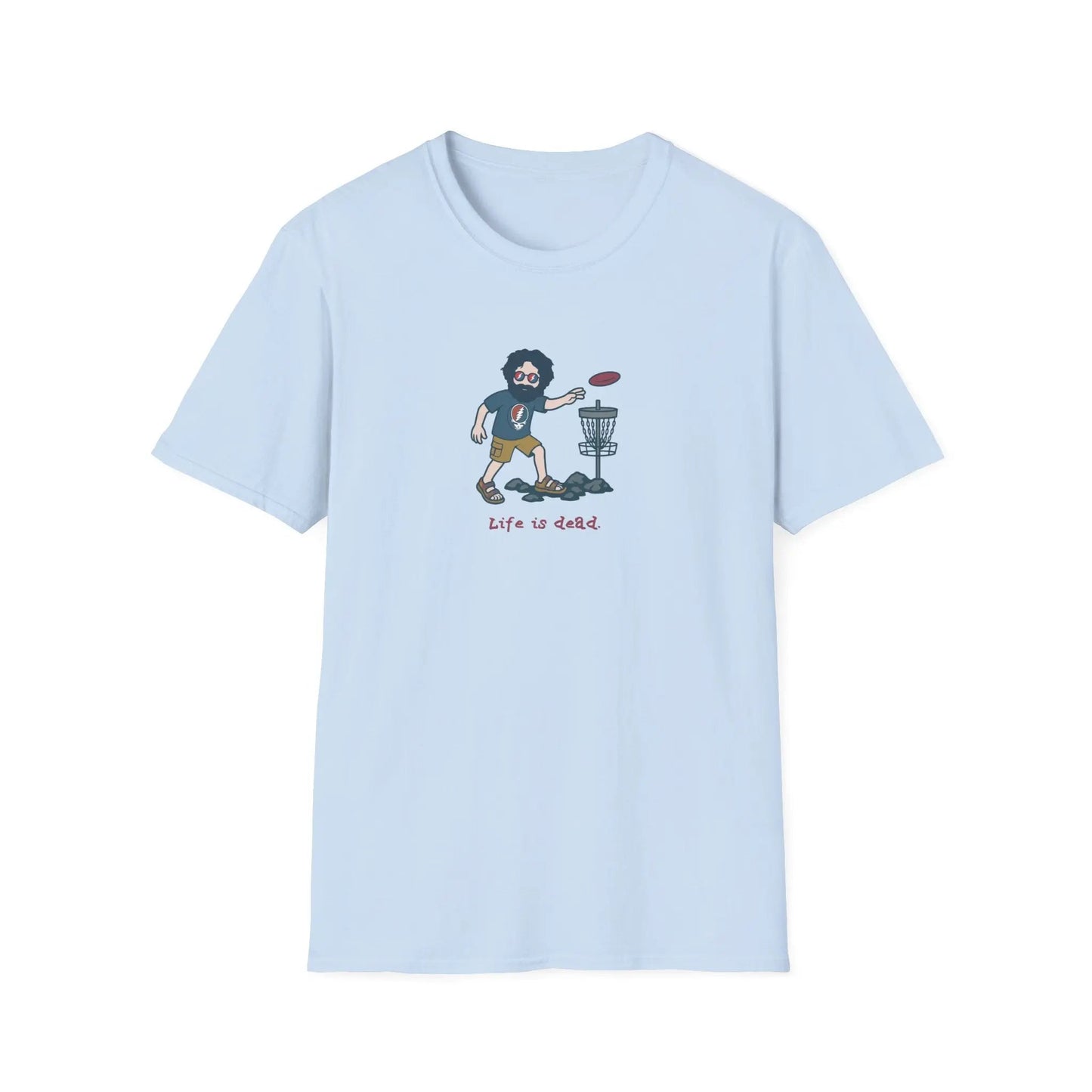 Disc Golfing Jerry Life is Dead T-Shirt Grateful Dead