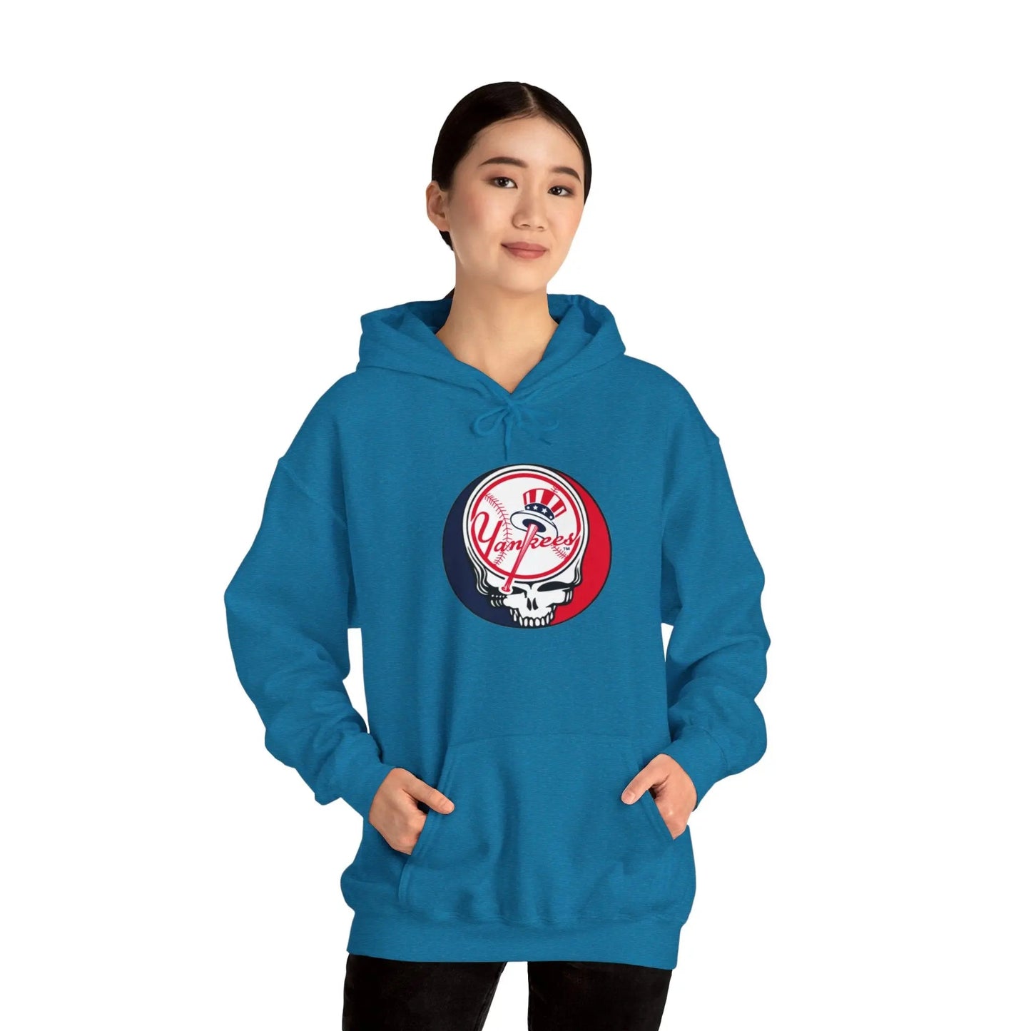Grateful Dead Unisex Heavy Blend Hoodie MLB The Ballpark Collection New York Baseball Edition