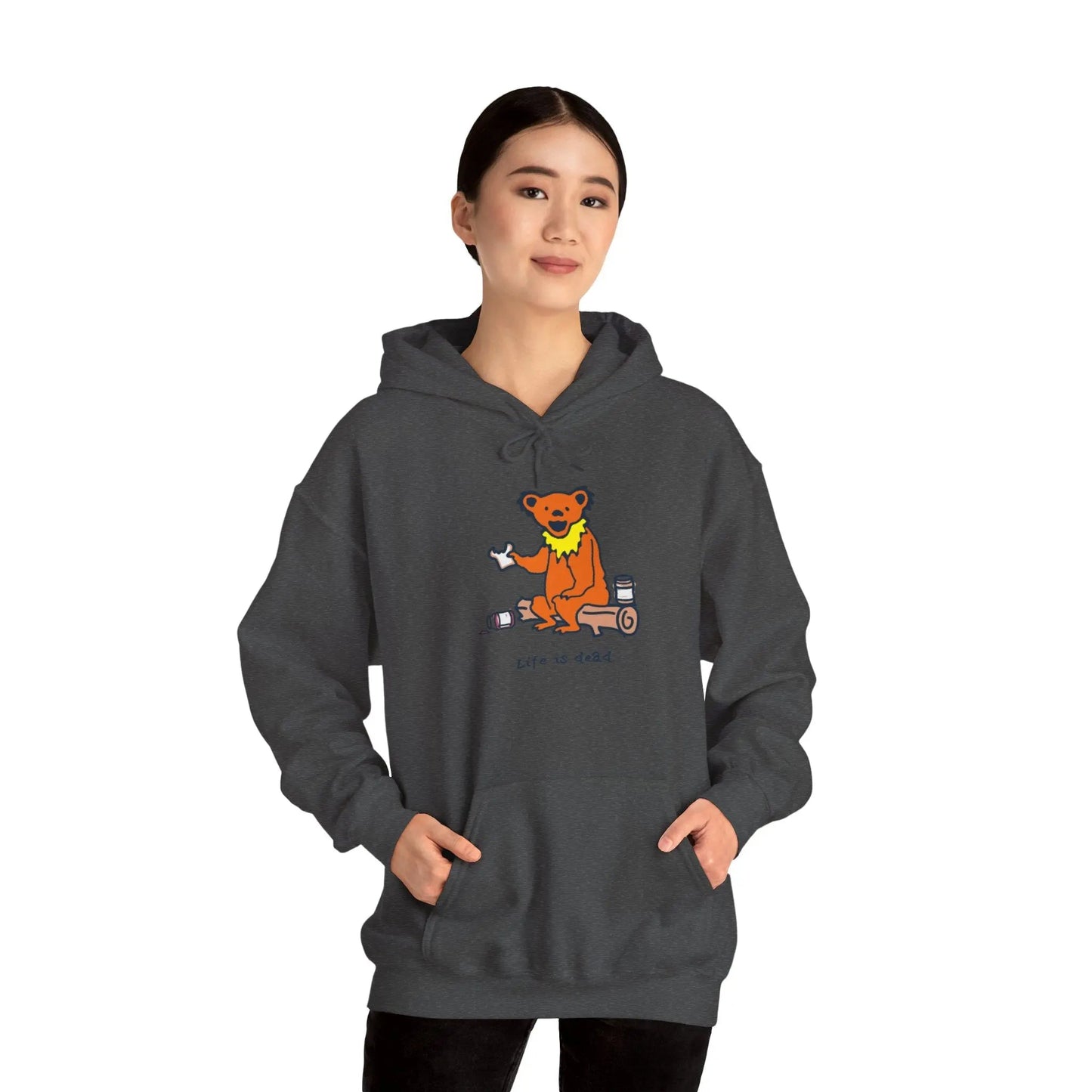 Life is dead Snackin' Bear Unisex Hoodie Grateful Dead