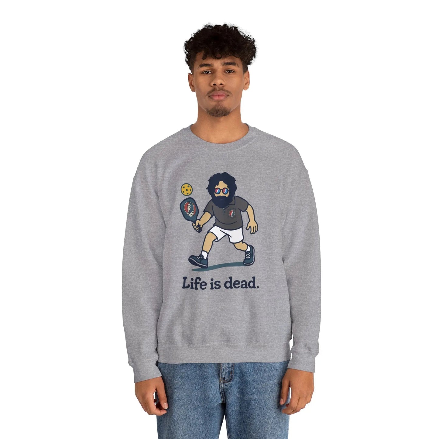 Jerry's in A Pickle | Life is dead. Crewneck Sweatshirt