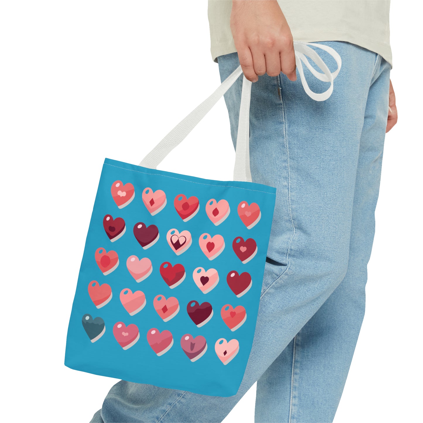 Valentine's Turquoise Tote Bag (AOP)