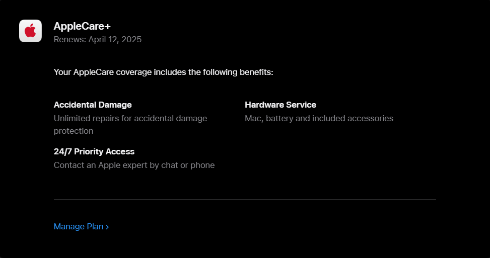 2023 Apple MacBook Pro 16-inch M3 Max – 40-Core GPU 128GB RAM 2TB SSD | AppleCare+ 04/25