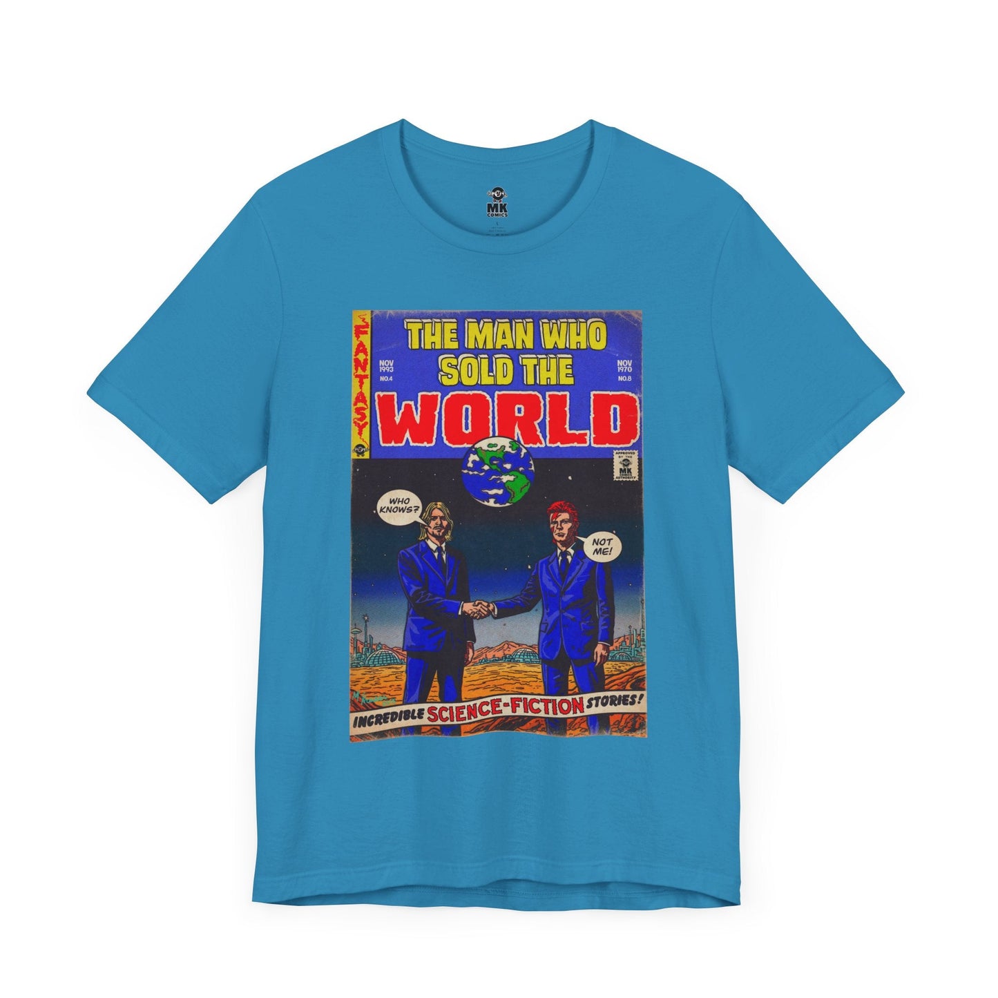 Bowie & Cobain The Man Who Sold the World Jersey Short Sleeve Tee Unisex