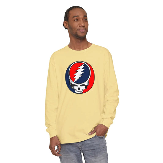 Classic Stealie Garment-dyed Long Sleeve T-Shirt Vineyard Collection