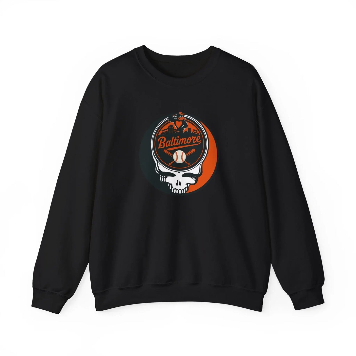 Grateful Dead Stealie Baltimore Baseball Edition Crewneck Sweatshirt MLB