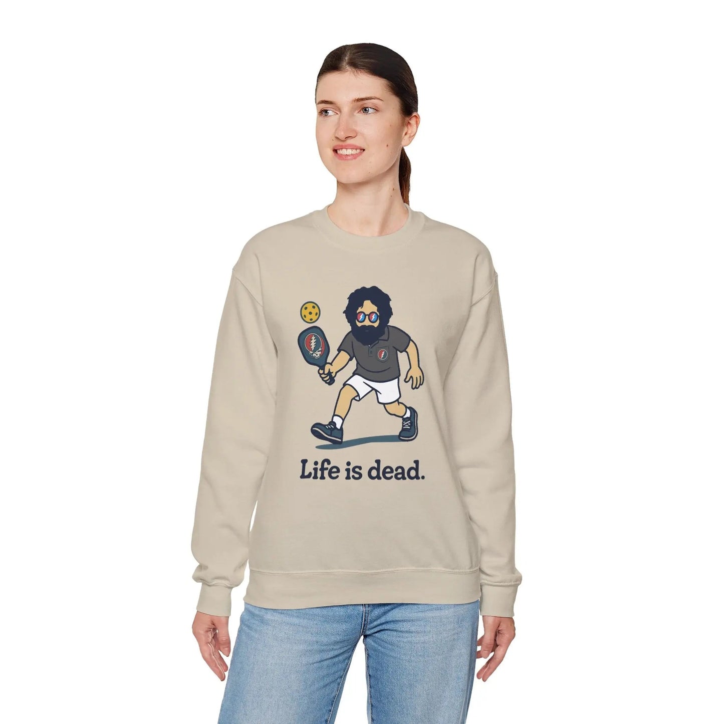 Jerry's in A Pickle | Life is dead. Crewneck Sweatshirt
