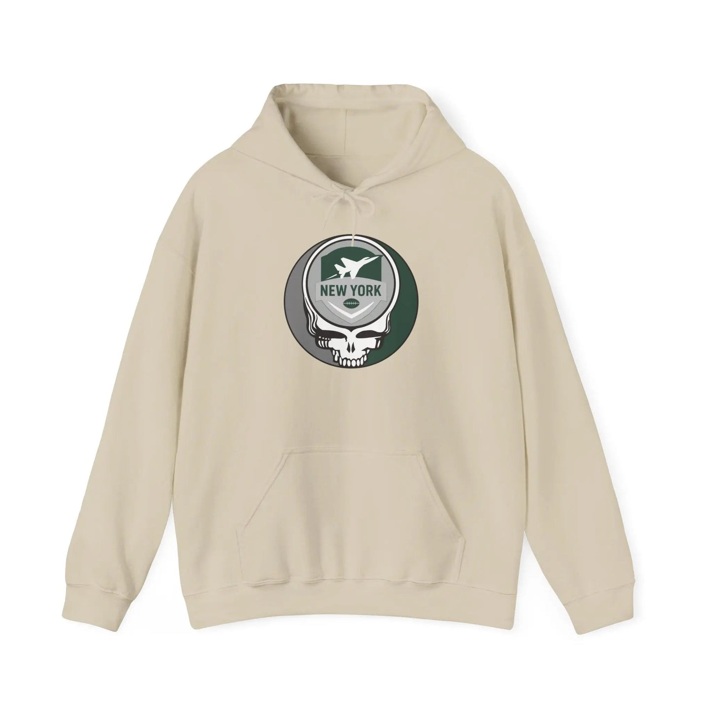 New York Jets Stealie Hoodie Grateful Dead Hooded Sweatshirt The Gridiron Collection