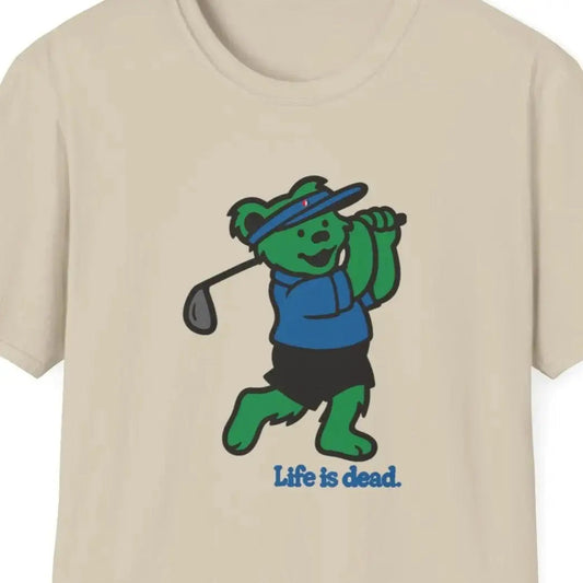 Golfing Bear Life is Dead TShirt Grateful Dead