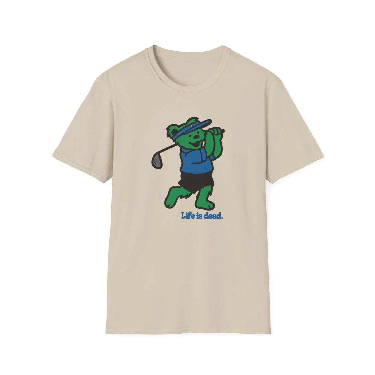Golfing Bear Life is Dead TShirt Grateful Dead