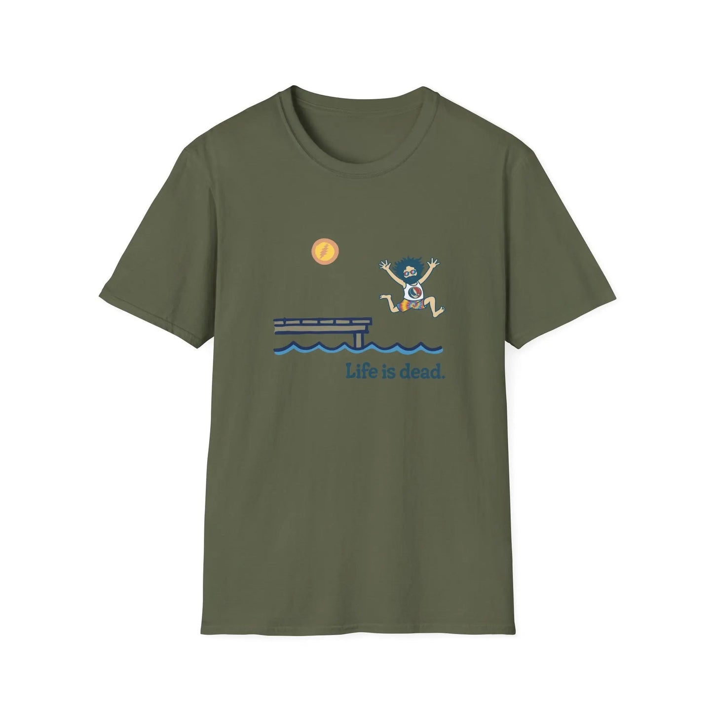Life is Dead Jerry's Playin' At the Lake Unisex T-Shirt Grateful Dead