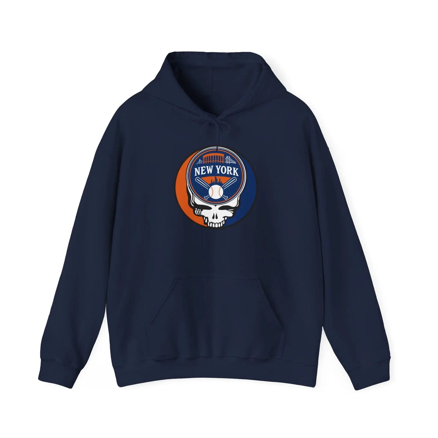 New York Baseball Edition Stealie Grateful Dead Unisex Heavy Blend Hoodie MLB
