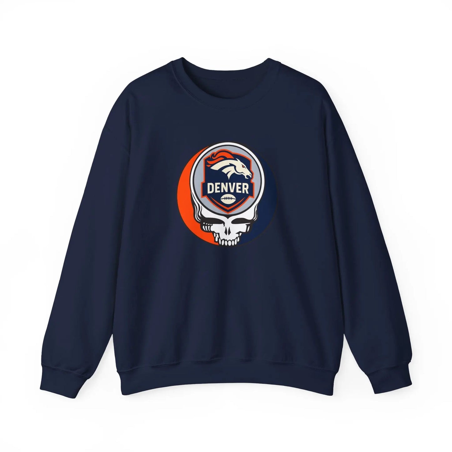 Denver Broncos Grateful Dead Stealie Unisex Crewneck Sweatshirt The Gridiron Collection NFL