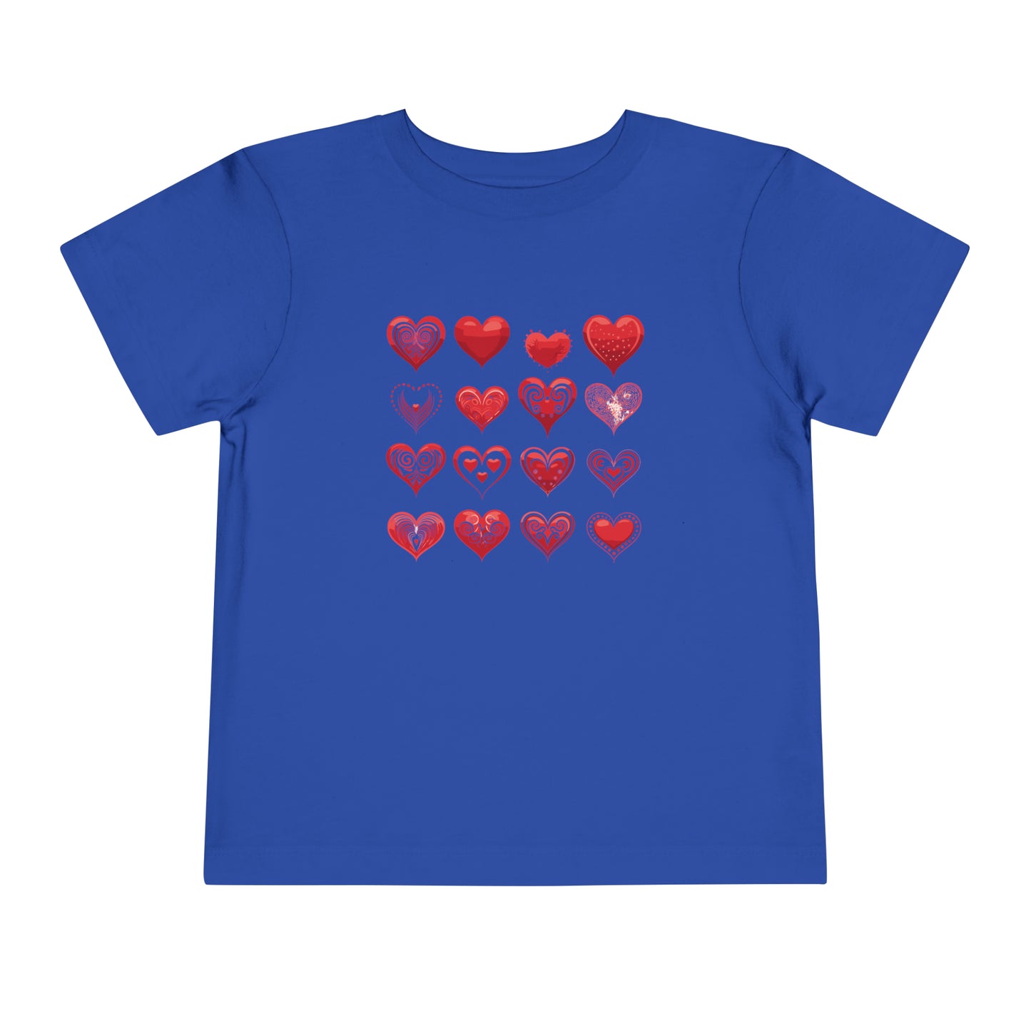 Red hearts shape design Toddler Short Sleeve Tee