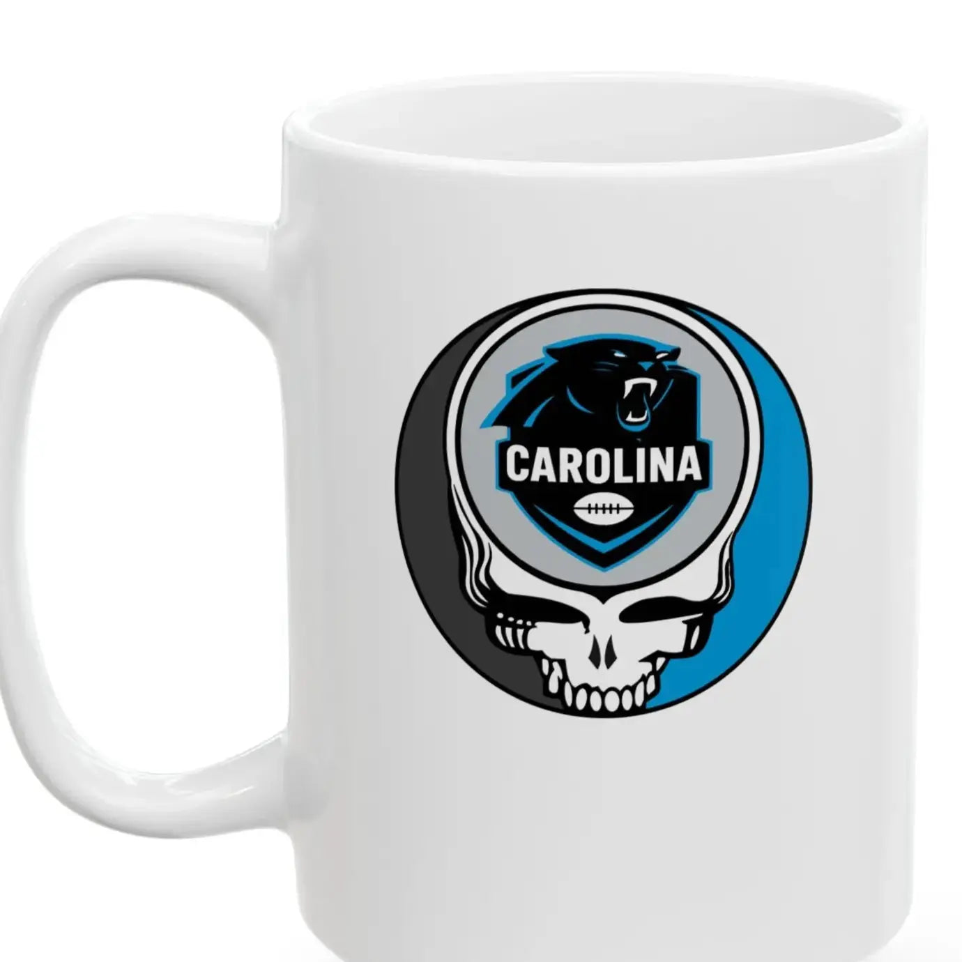 Carolina Panthers Stealie Ceramic Mug Durable White Ceramic The Gridiron Collection