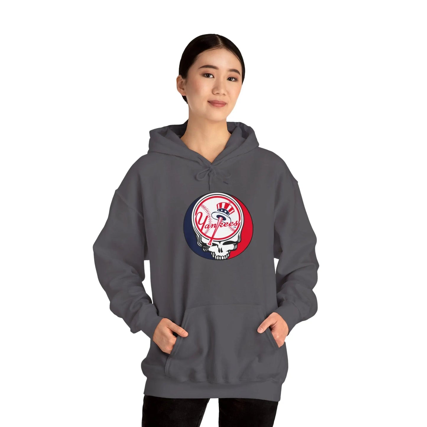 Grateful Dead Unisex Heavy Blend Hoodie MLB The Ballpark Collection New York Baseball Edition