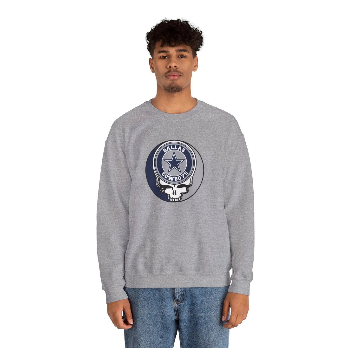 Grateful Dead Stealie Crewneck Heavy Blend Sweatshirt Dallas Cowboys The Gridiron Collection