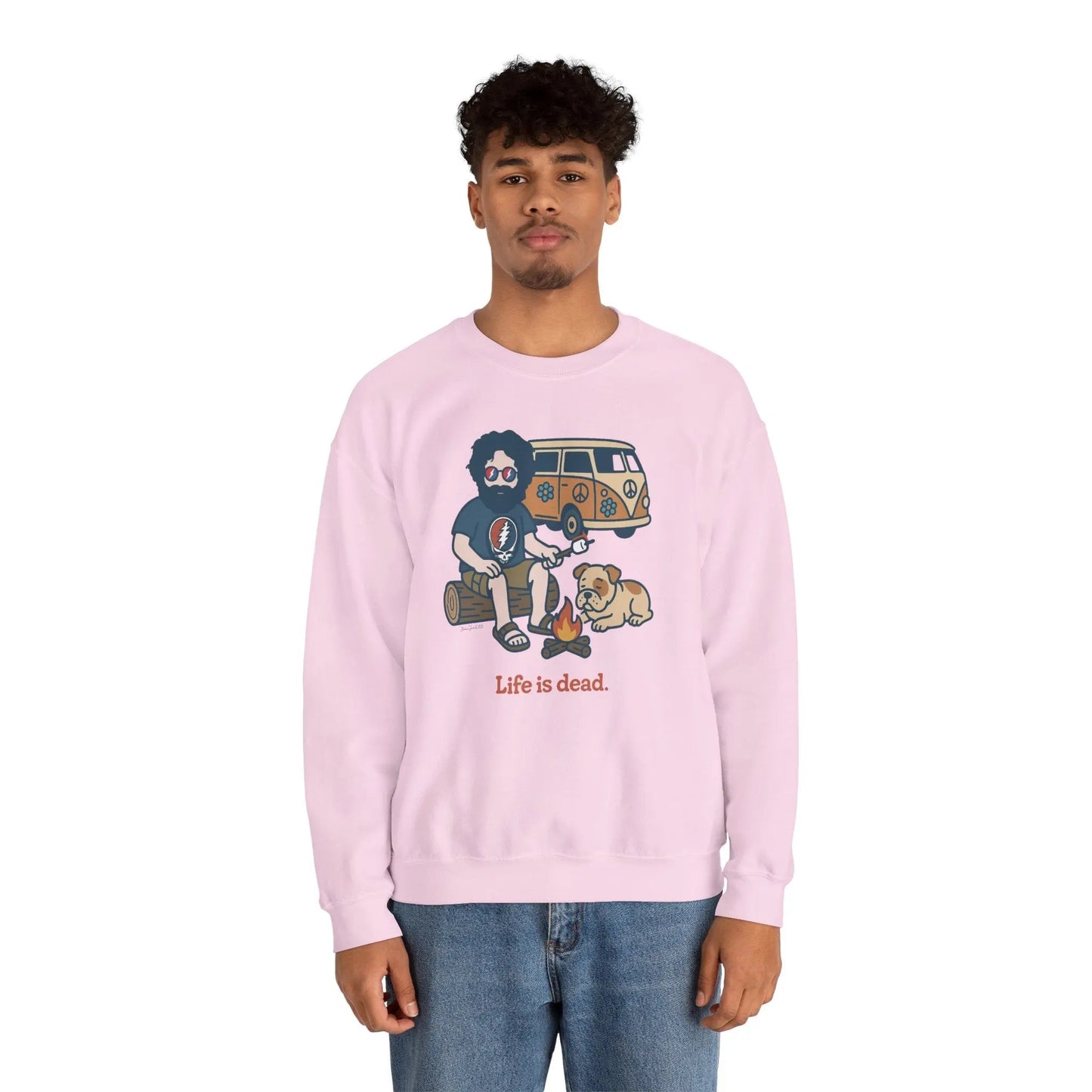 Jerry and Frank are Camping Life is dead Crewneck Sweatshirt Gildan