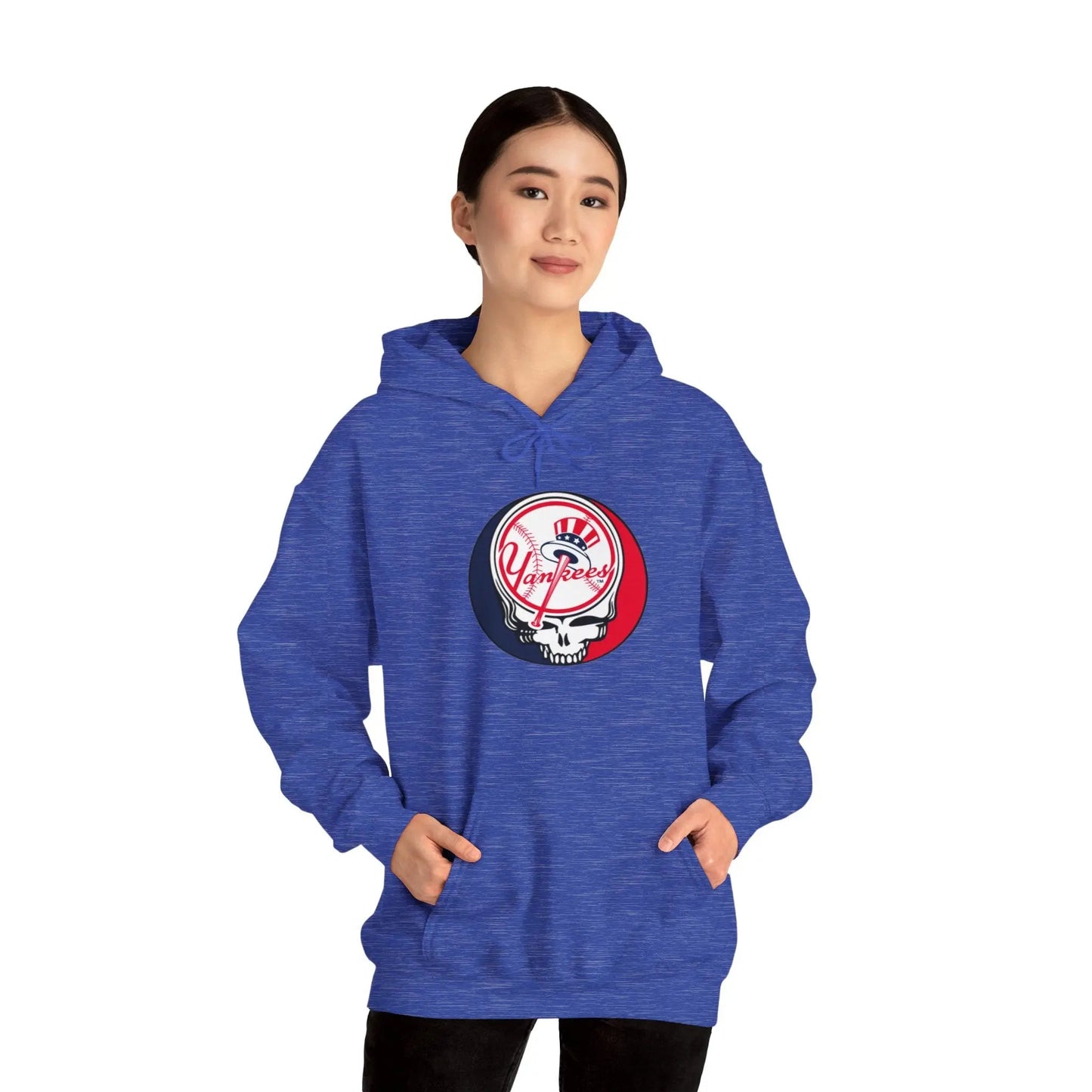 Grateful Dead Unisex Heavy Blend Hoodie MLB The Ballpark Collection New York Baseball Edition