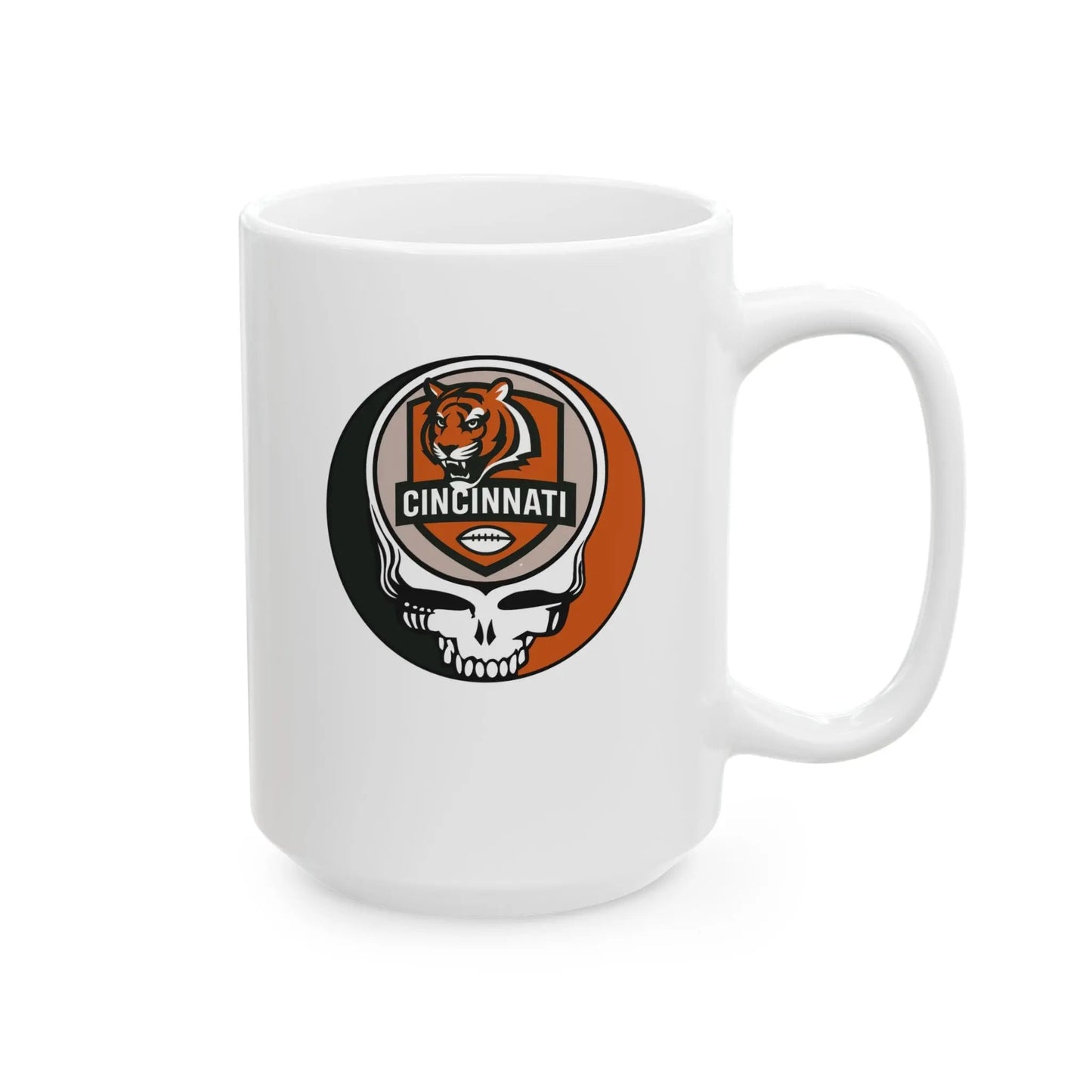 Cincinnati Bengals Stealie Ceramic Coffee Mug Durable White Ceramic The Gridiron Collection