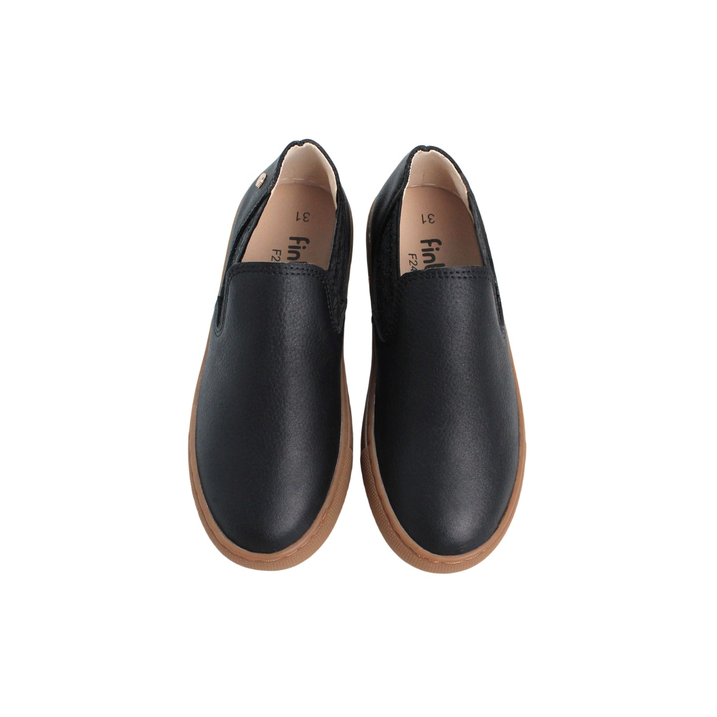 Black Pebbled Leather Sole Leather Shoes Fintoes