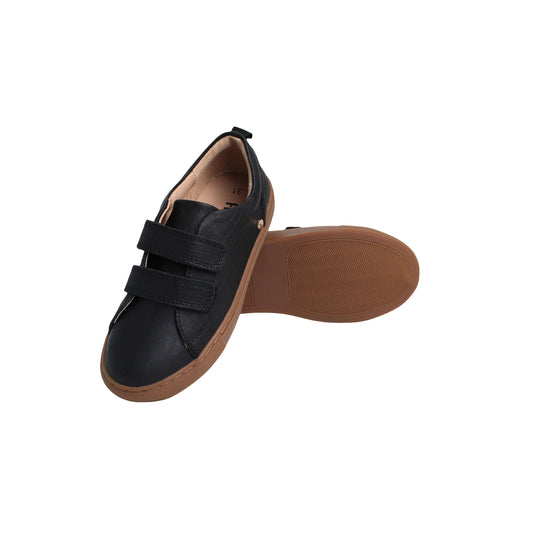 Black striped leather Black Leather