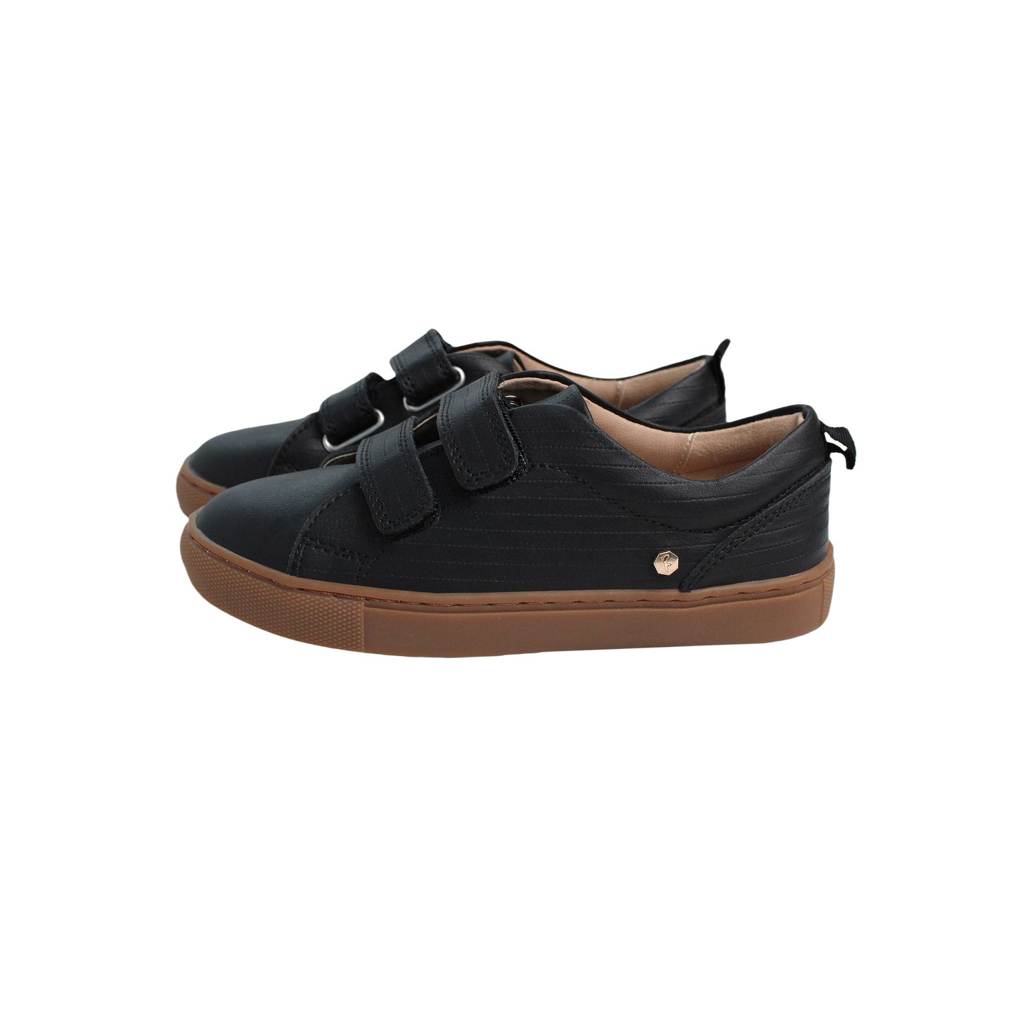 Black striped leather Black Leather