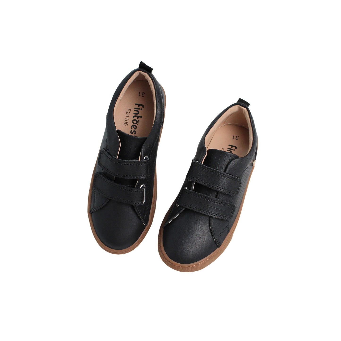 Black striped leather Black Leather