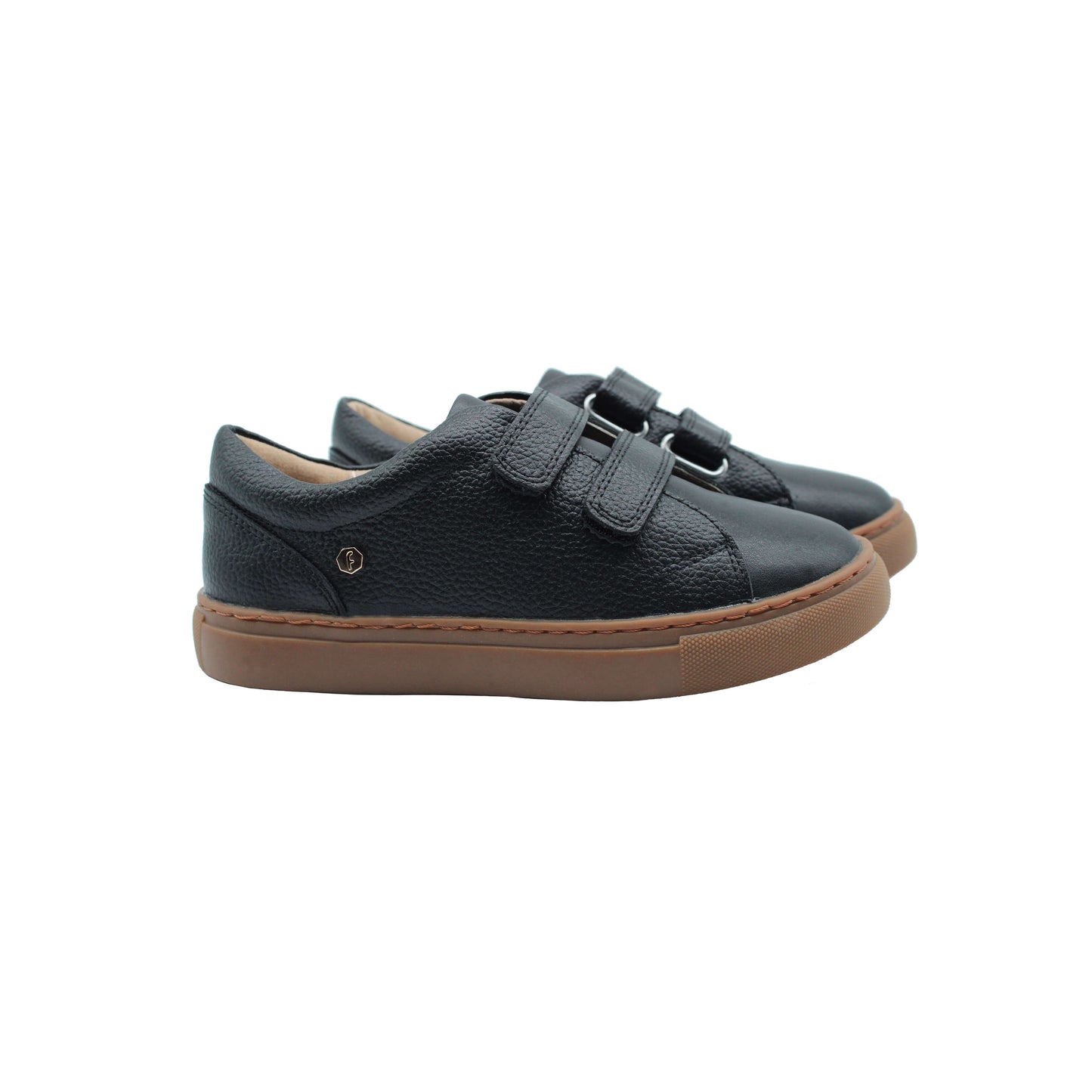 Black Leather Straps Boys Shoe