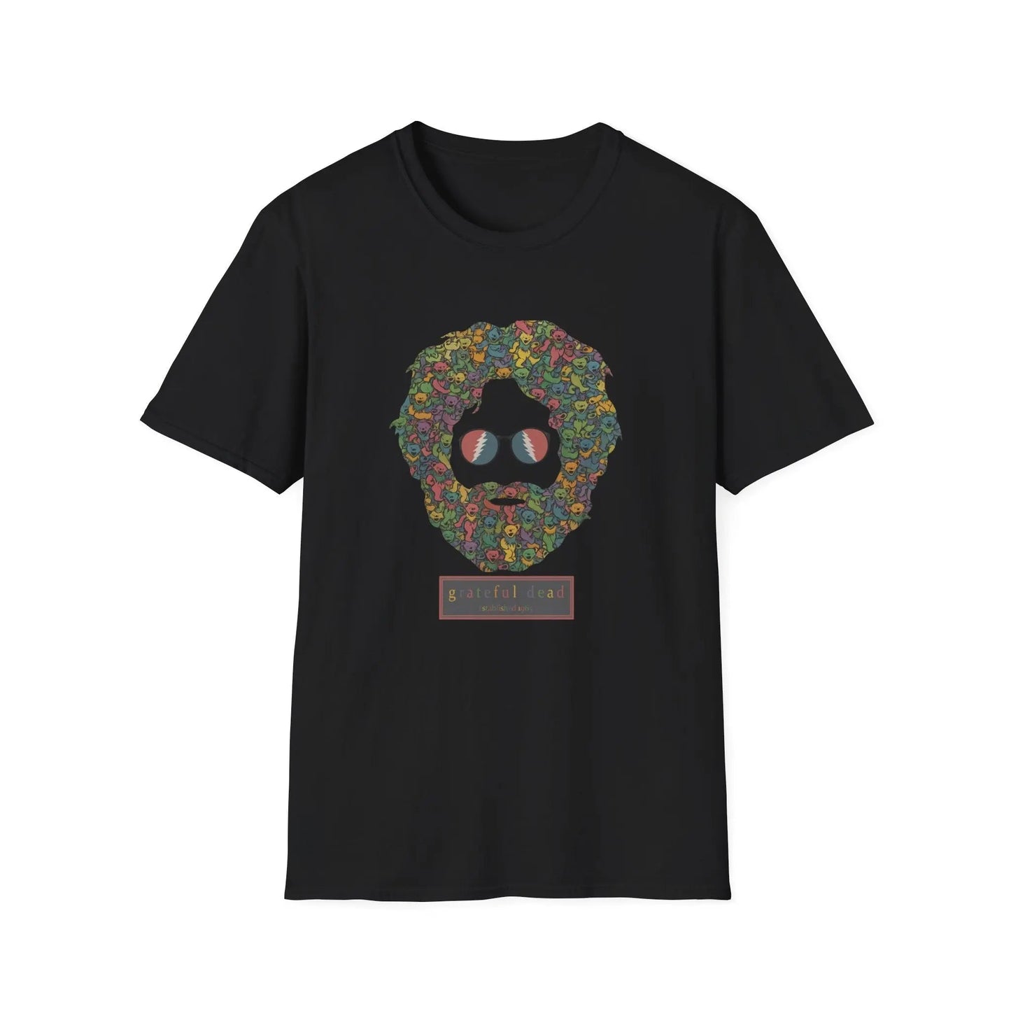 Jerry Garcia Dancing Bears Face Soft TShirt Vineyard Collection Grateful Dead