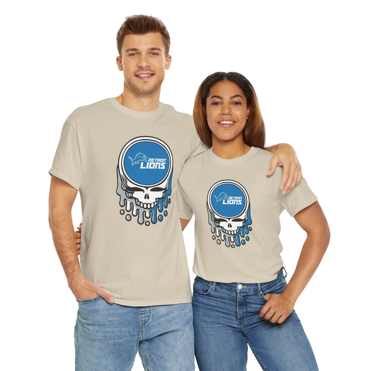 Detroit Lions Grateful Dead Dripping Stealie T-Shirt NFL