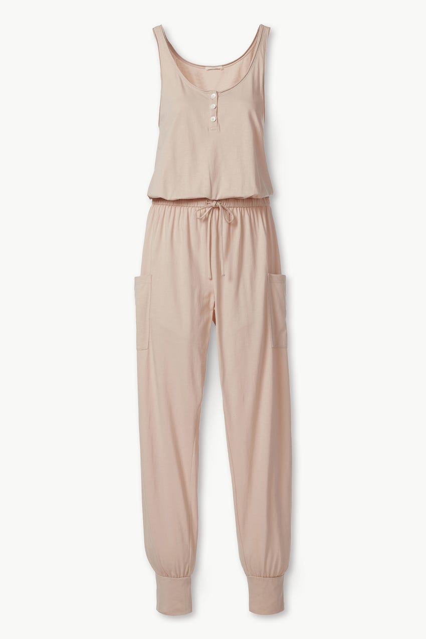 Brie Cargo Adjustable Drawstring Waist Cargo Jumpsuit
