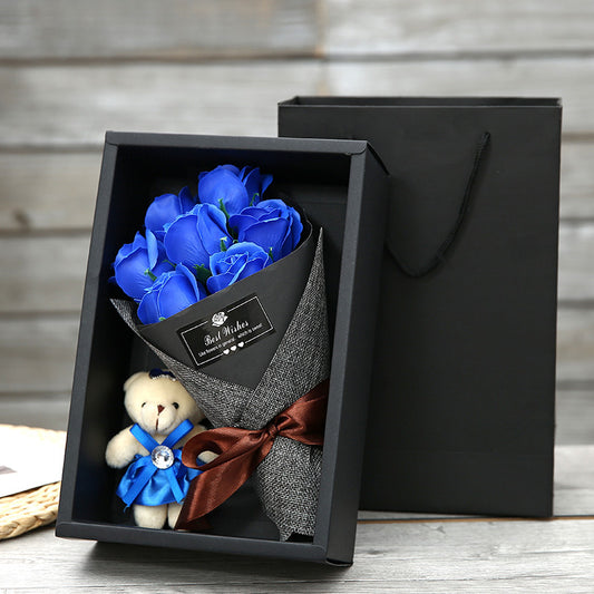 Soap Flower Bouquet Rose Tanabata Valentine's Day Girl Gift Box