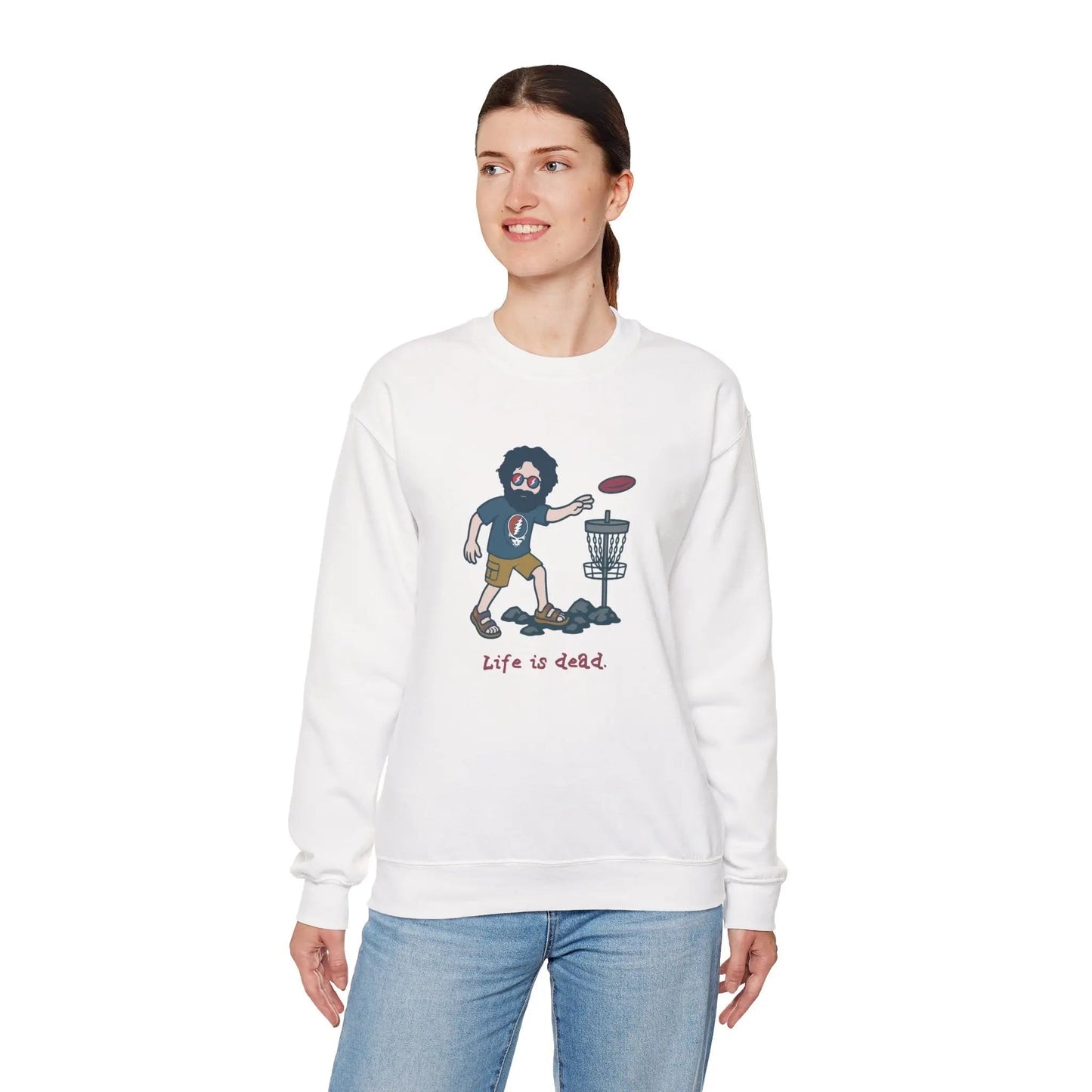 Disc Golfin' Jerry Life is dead Crewneck Sweatshirt