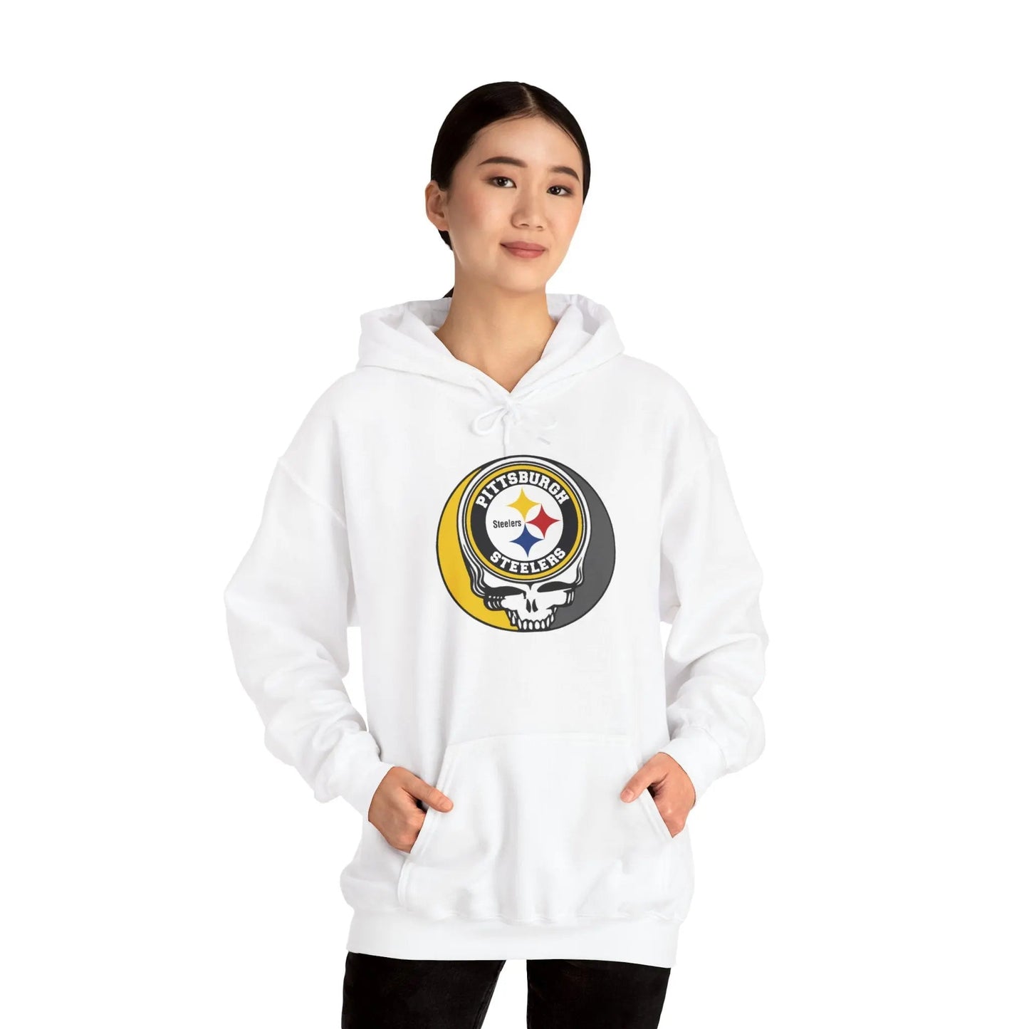 Pittsburgh Steelers Grateful Dead Hoodie Medium-Heavy Fabric Sweatshirt