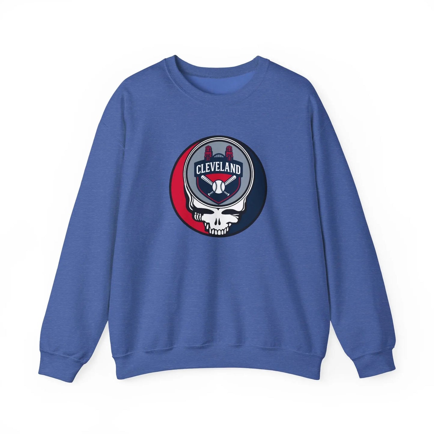 Cleveland Guardians Grateful Dead Stealie Crewneck Sweatshirt MLB The Ballpark Collection