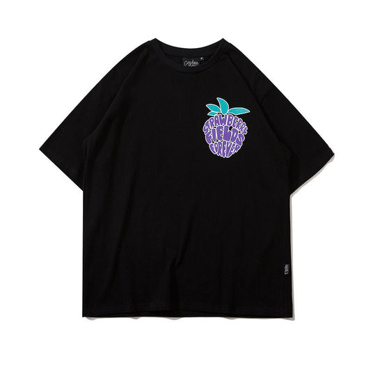 Vintage Strawberry Cotton Tee Short Sleeve Sick Peak
