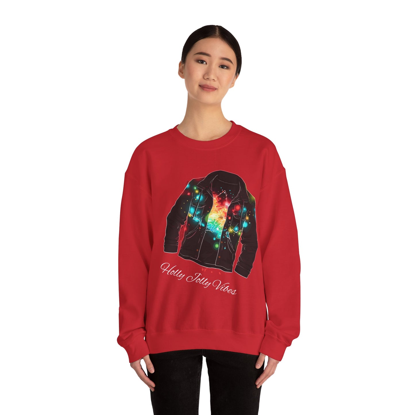 Holly Jolly Vibes Christmas Shirt Unisex Sweatshirt Gildan