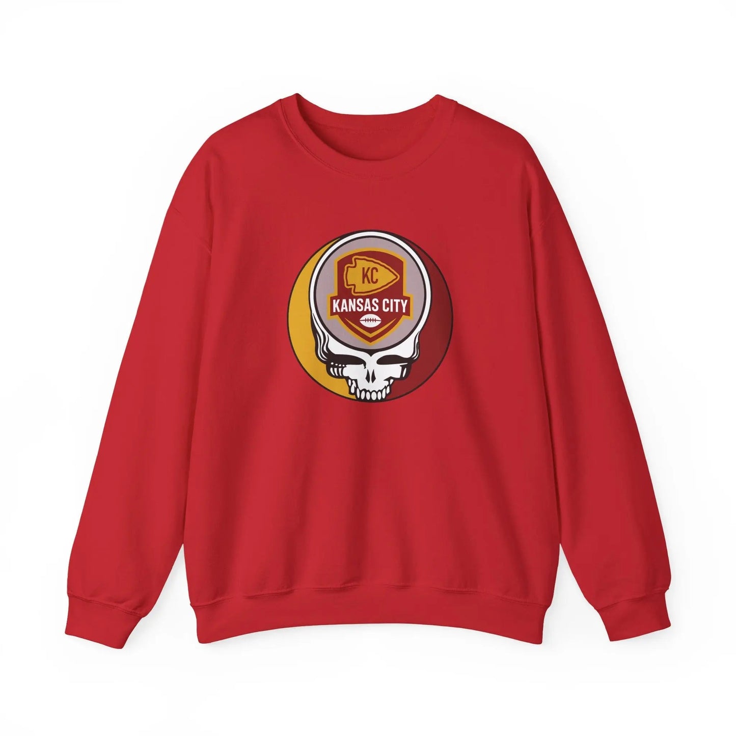 Kansas City Chiefs Grateful Dead Stealie Crewneck Sweatshirt Unisex NFL