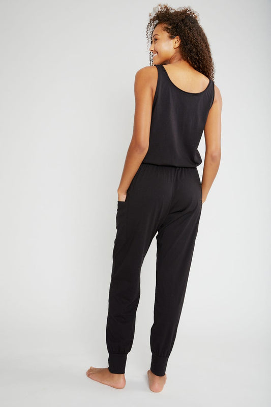 Brie Cargo Adjustable Drawstring Waist Cargo Jumpsuit